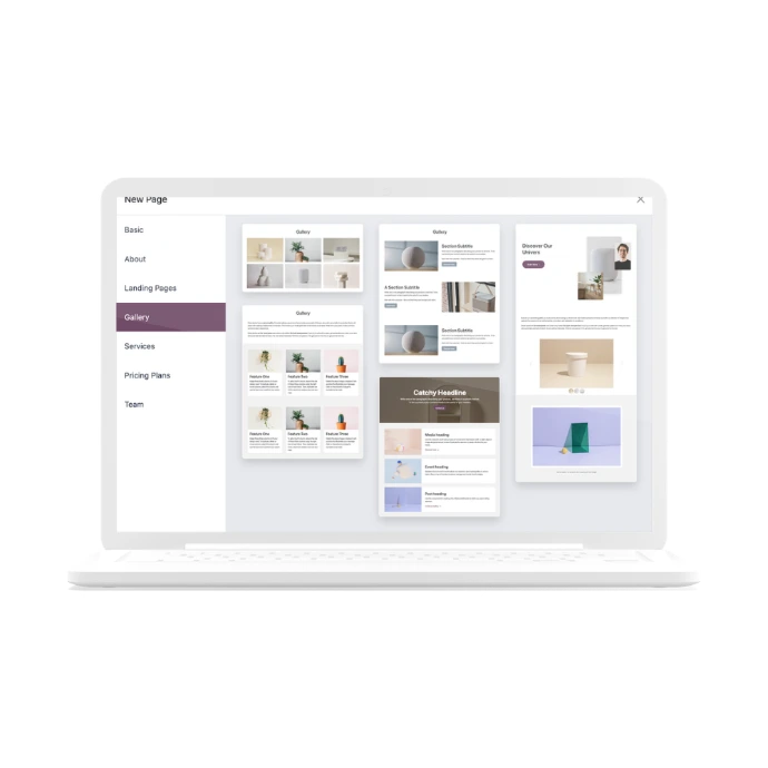 Laptop avec la création d'un site sur Odoo